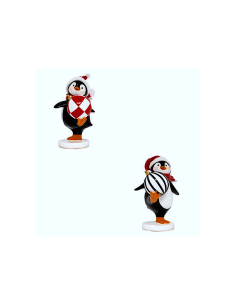 DECORAZIONE PINGUINO RESINA 12X11X17CM ASSORTITO