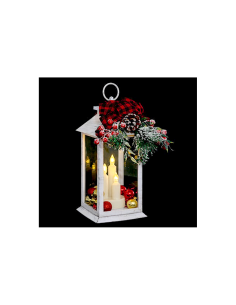 LANTERNA DECORATIVA 14X14X29CM BIANCO POLIPROPILENE