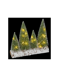 DECORAZIONE NATALIZIA ALBERI CON 20 LED COLORE BIANCO CALDO