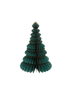 DECORAZIONE ALBERO IN CARTA VERDE 20X30CM