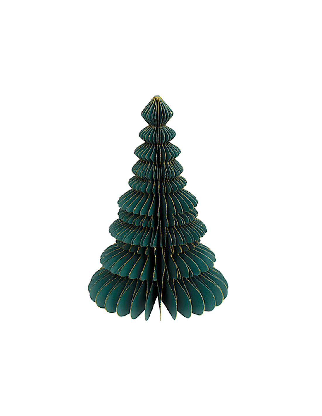 DECORAZIONE ALBERO IN CARTA VERDE 20X30CM