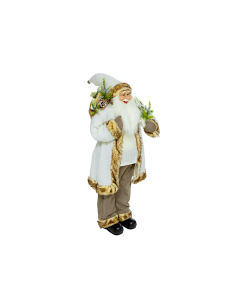 BABBO NATALE VESTITO BIANCO 40X27X120CM