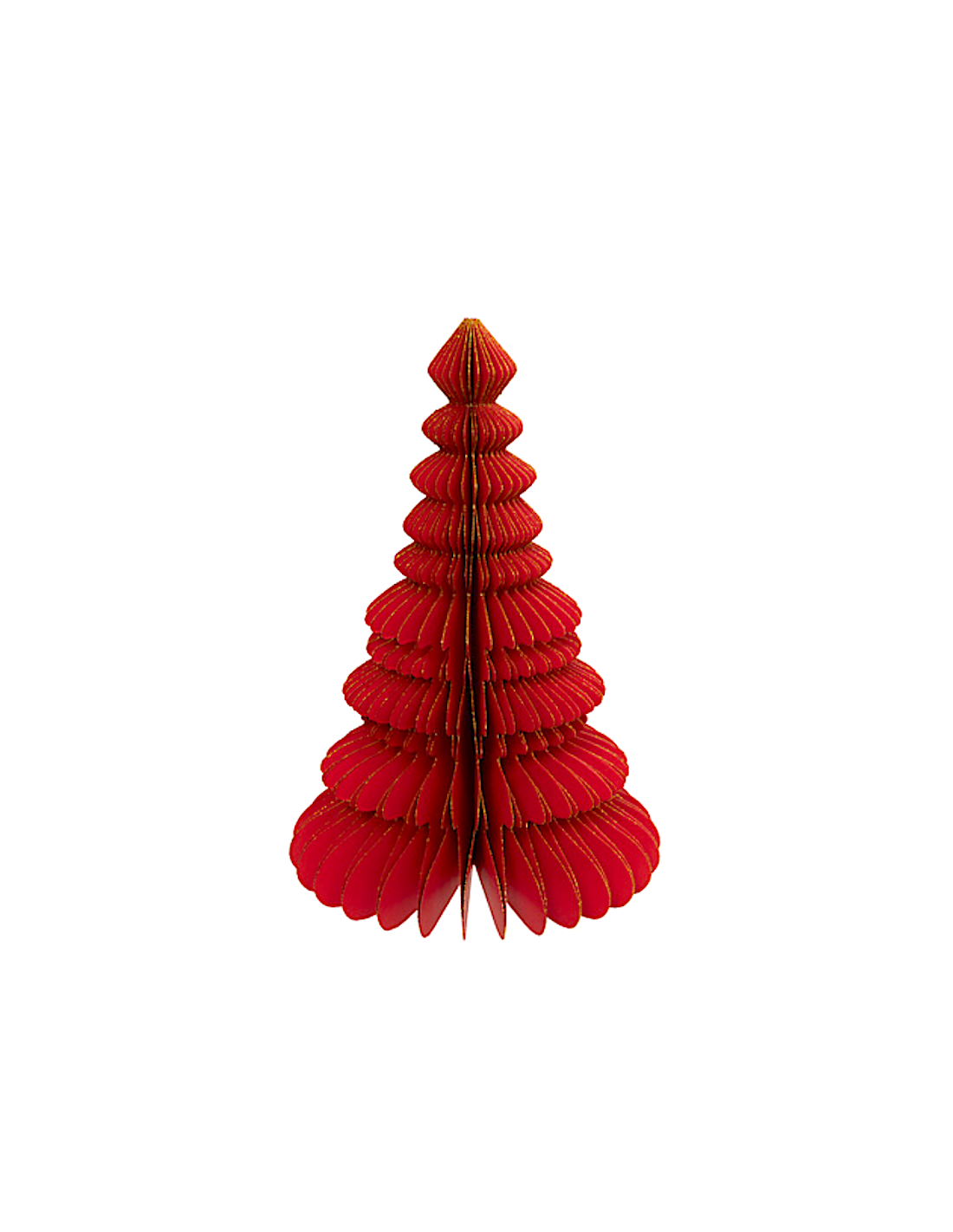 DECORAZIONE ABETE CARTA 20X30CM ROSSO