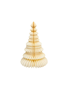 DECORAZIONE ABETE CARTA 90CM AVORIO