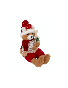 PELUCHE ORSO SCIATORE 50CM POLIESTERE