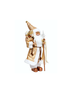 FIGURA BABBO NATALE 23X14X45CM DORATO