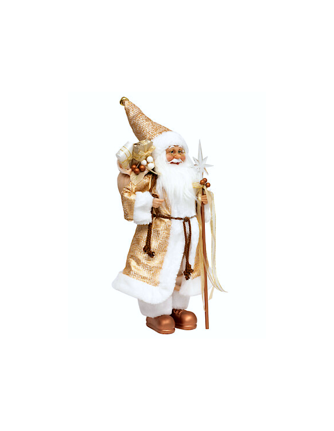 FIGURA BABBO NATALE 23X14X45CM DORATO