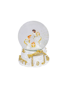 PALLA DI NEVE CON NATIVIT  10X13CM RESINA