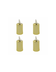 SET 4 CANDELE LED METALLO ORO 4X9CM