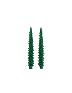 SET 2 CANDELE ABETE VERDE H25CM