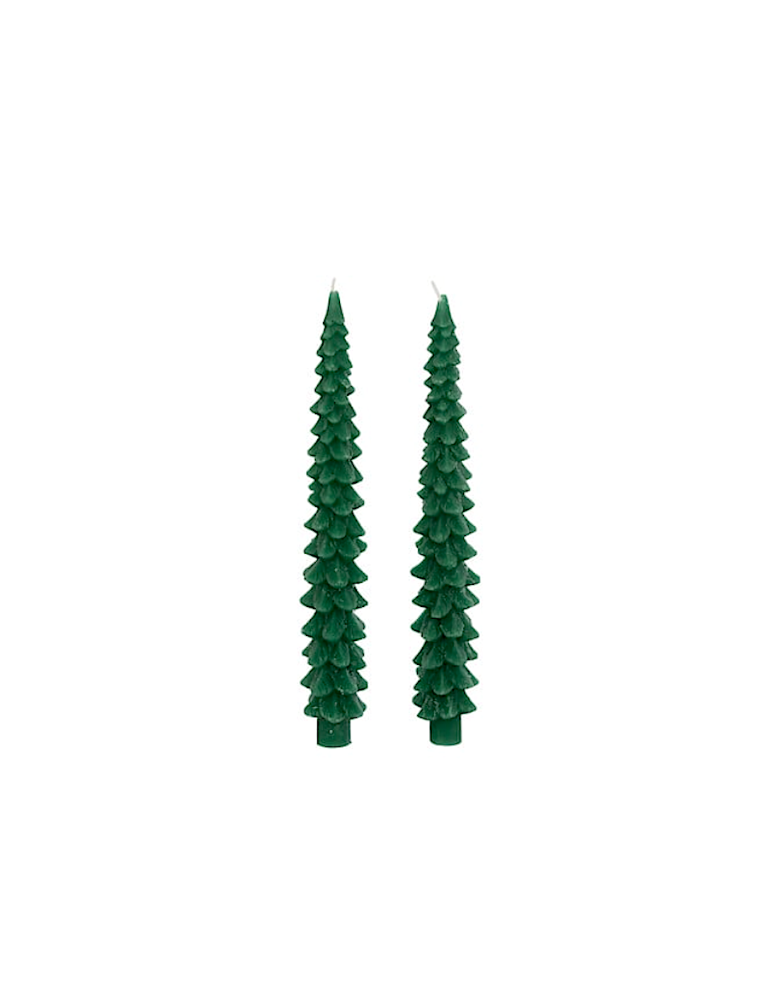 SET 2 CANDELE ABETE VERDE H25CM
