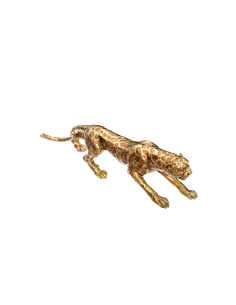 FIGURA LEOPARDO 20X14X79CM DORATO