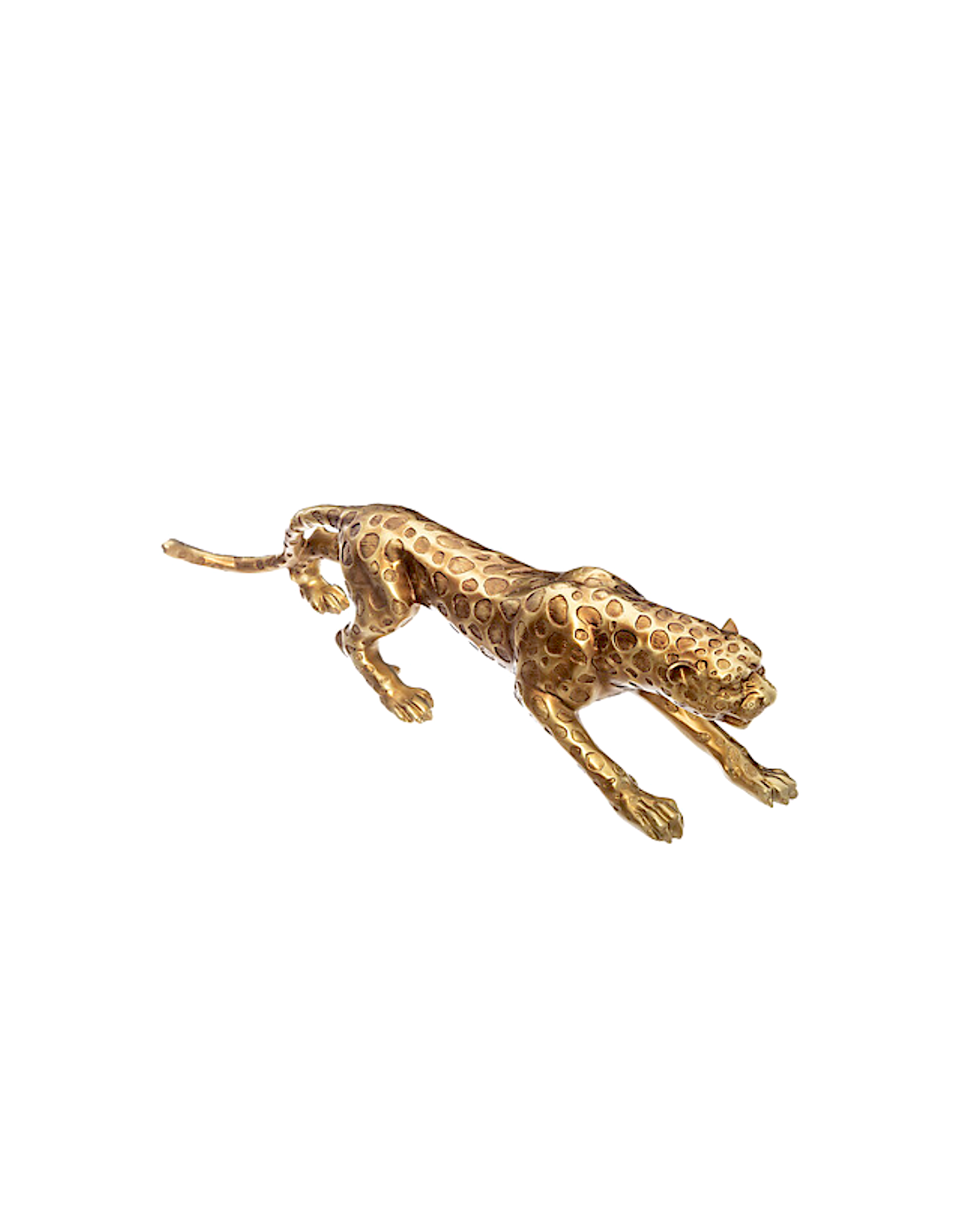 FIGURA LEOPARDO 20X14X79CM DORATO