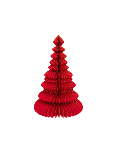DECORAZIONE ABETE CARTA 60X90CM ROSSO