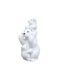 DECORAZIONE ORSO CON CUCCIOLI 29X20X52CM POLISTIROLO