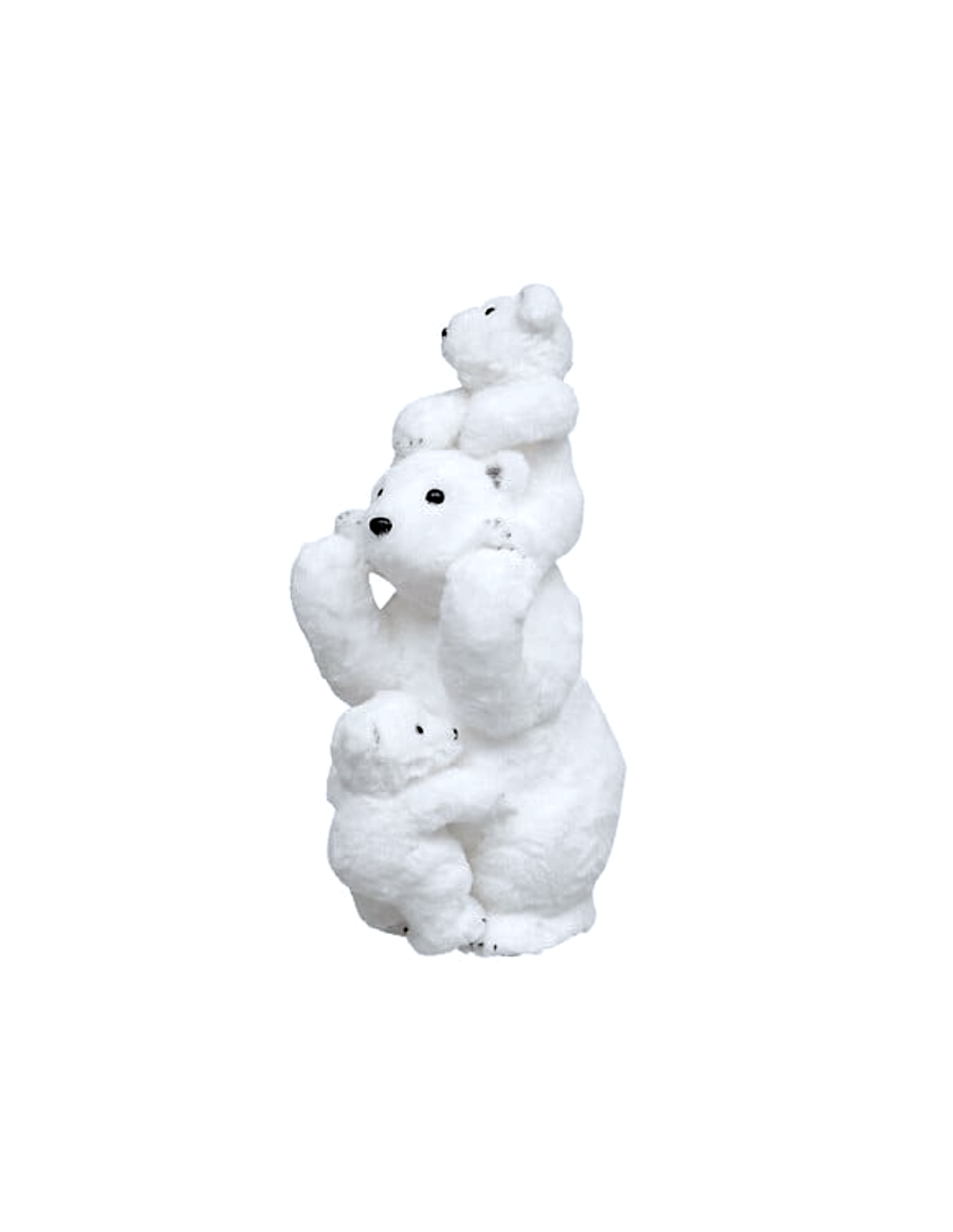 DECORAZIONE ORSO CON CUCCIOLI 29X20X52CM POLISTIROLO