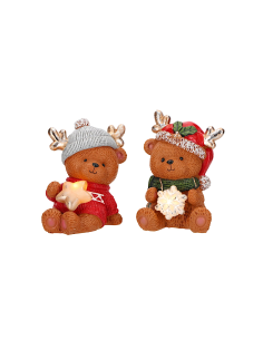 ORSO 253740 NATALIZIO 11,5X11X15,5CM LED ASSORTITO