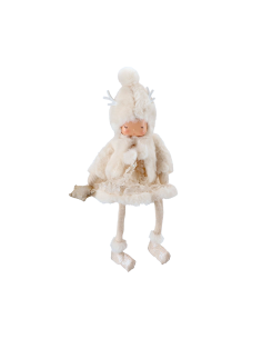 BAMBOLINA 254846 25X23X62CM ORO/BIANCO
