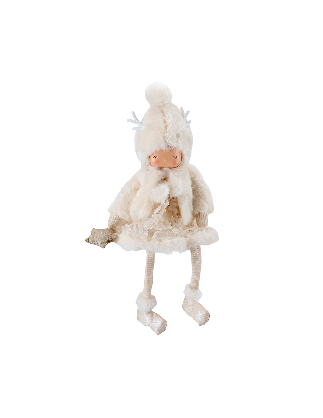 BAMBOLINA 254846 25X23X62CM ORO/BIANCO