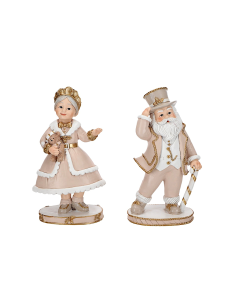 BABBO/MAMMA NATALE 253771 MARRONE/ORO ASSORTITO 12X8,5X21CM