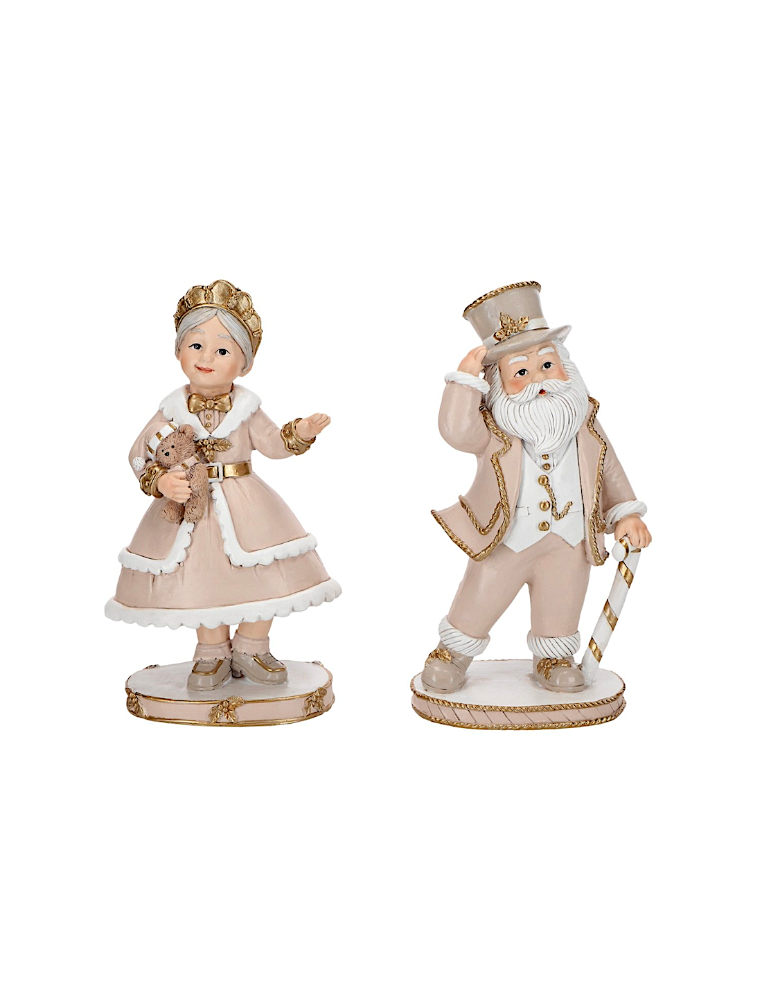 BABBO/MAMMA NATALE 253771 MARRONE/ORO ASSORTITO 12X8,5X21CM
