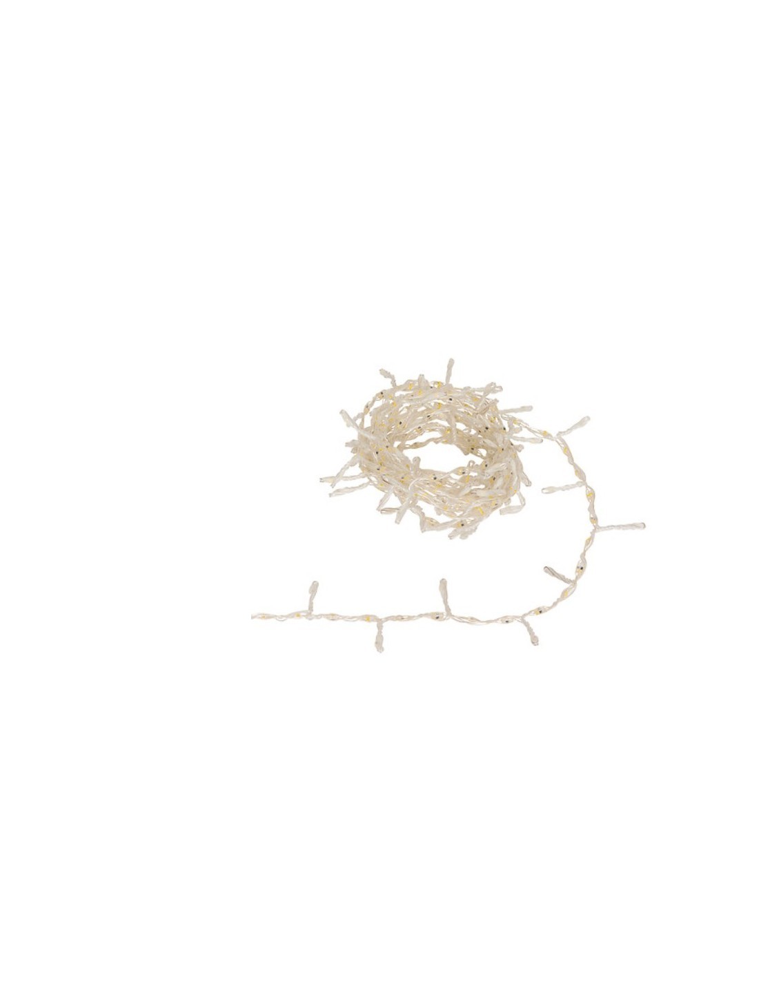 Catena Luminosa GN EXT DUO 4M 300 LED Bianco Caldo Professionale, Cavo Rame IP44 Interno/Esterno