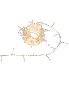 Catena Luminosa GN EXT DUO 4M 300 LED Bianco Caldo Professionale, Cavo Rame IP44 Interno/Esterno
