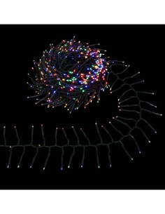 Boa Luminosa Professionale di Natale 10m 664 LED Multicolor, 8 Giochi di Luce, IP44 per Esterno e Interno