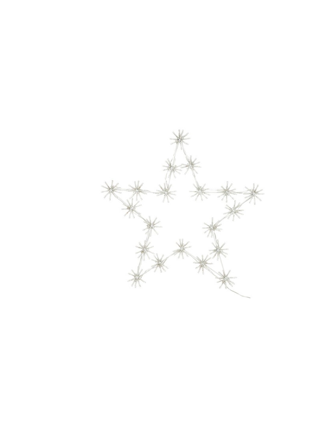 Decorazione Stella di Natale 60cm per Esterno, 200 LED Bianco Caldo, con Trasformatore, Uso Professionale