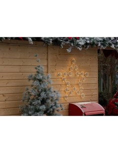 Decorazione Stella di Natale 60cm per Esterno, 200 LED Bianco Caldo, con Trasformatore, Uso Professionale