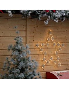 Decorazione Stella di Natale 60cm per Esterno, 200 LED Bianco Caldo, con Trasformatore, Uso Professionale