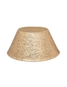 Base Copri Albero di Natale Dorata H56cm Golden Glitter, Copribase Decorativo Brillante