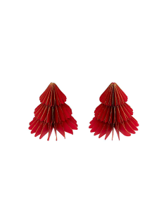 SET 2 ALBERELLI ROSSI 6X6CM CARTA