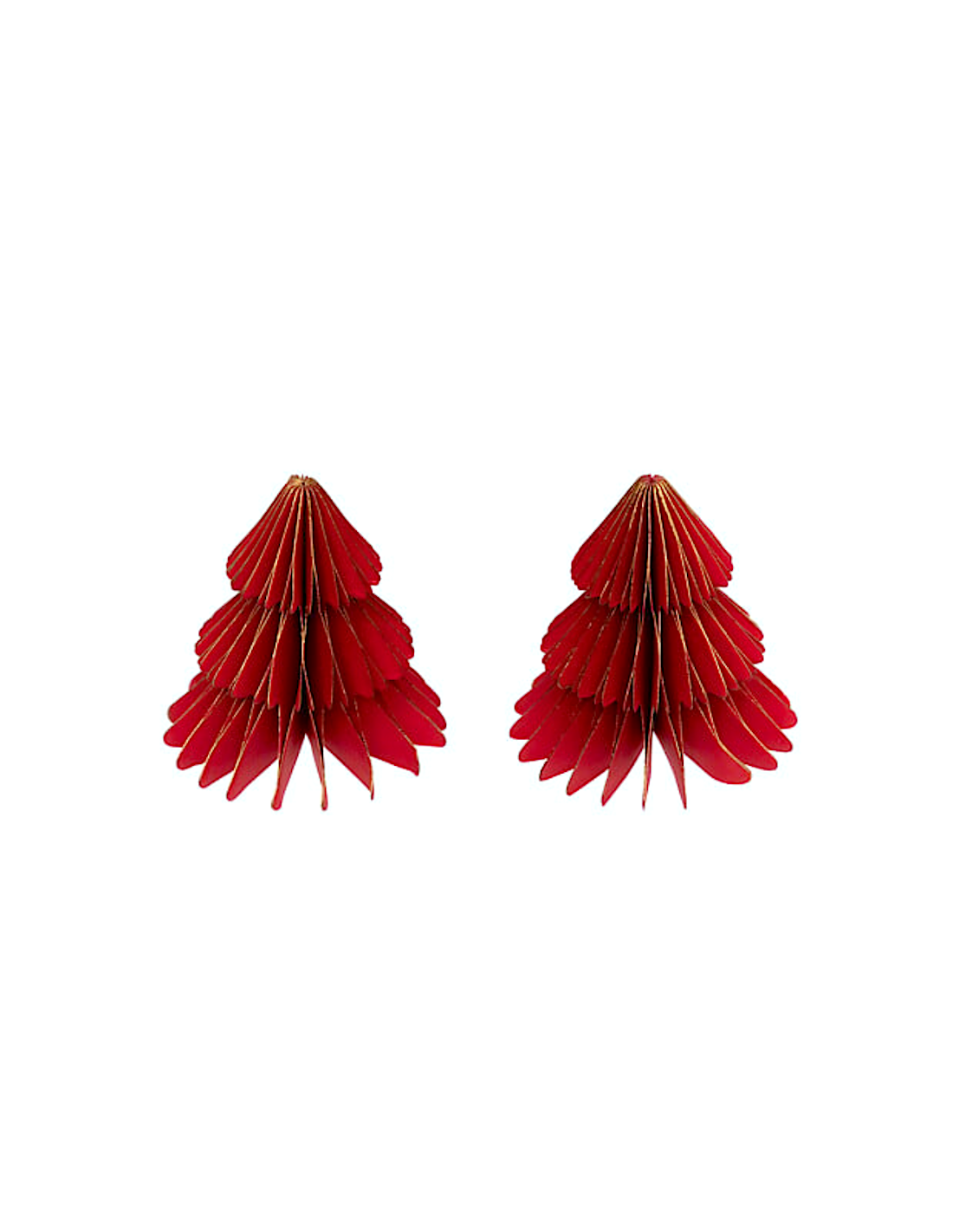 SET 2 ALBERELLI ROSSI 6X6CM CARTA