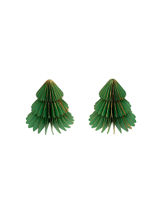 SET 2 ALBERELLI VERDI 6X6CM CARTA