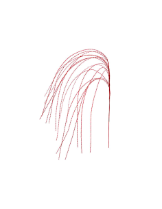 RAMO PENDENTE METALLO 115CM ROSSO