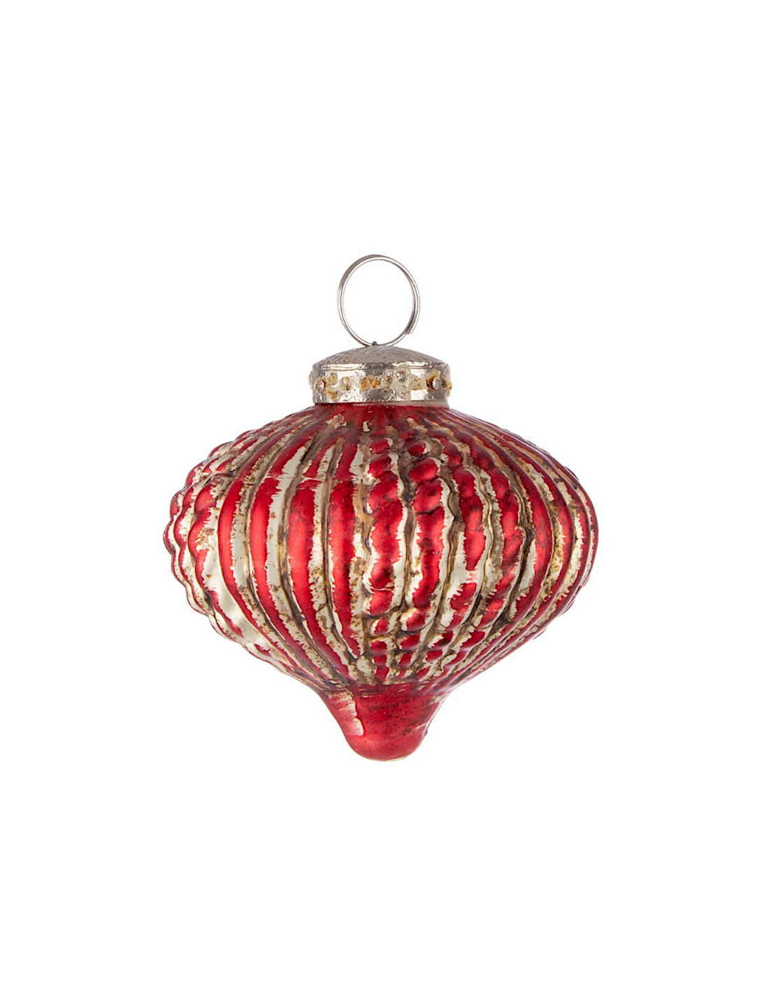 PENDENTE OLIWIA TROTTOLA VETRO 8CM ROSSO