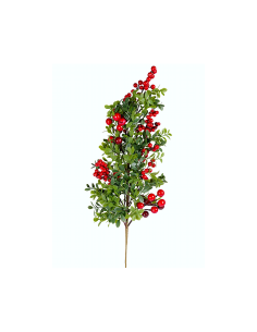 RAMETTO BACCHE E FOGLIE H80CM PVC