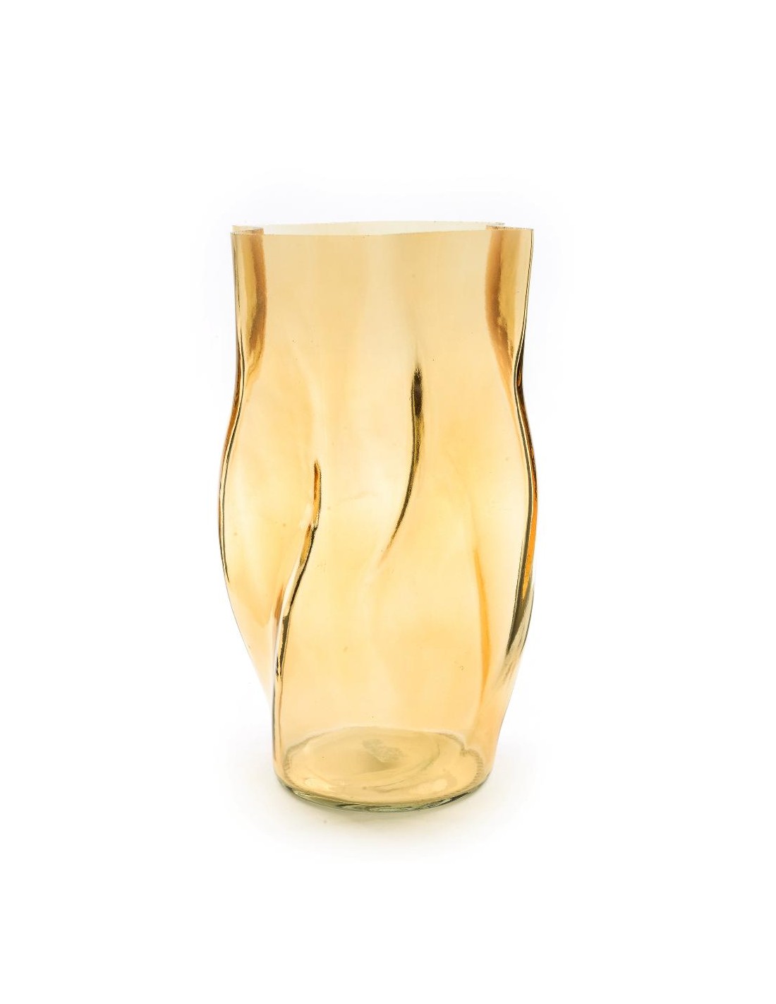 VASO AMBRA VETRO 16X16X27,5CM
