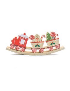 DECORAZIONE TRENINO LEGNO 25X9CM
