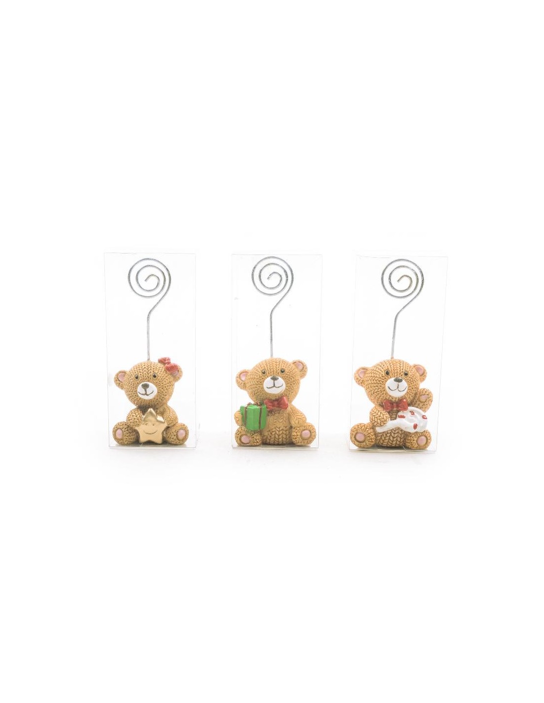 SEGNAPOSTO ORSETTO RESINA H10CM ASSORTITO