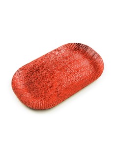 VASSOIO ROSSO PLASTICA 43X25,5CM