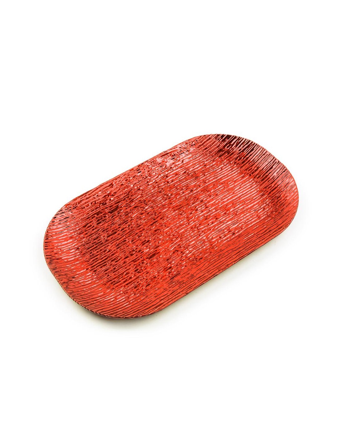 VASSOIO ROSSO PLASTICA 43X25,5CM