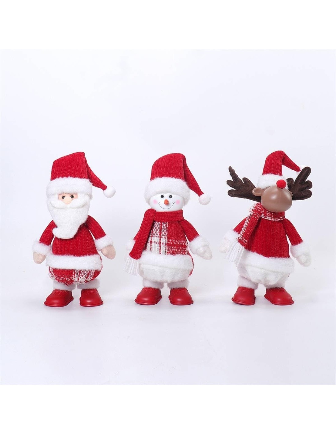 Decorazione Natalizia 43 cm con Musica e Movimento, Figure Assortite con Dettagli Luminosi e Sonori