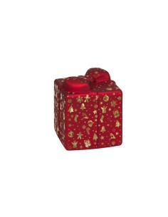 Decorazione pacco regalo di Natale 12x12x14cm assortito con luci LED - La magia di Natale illumina la tua casa