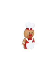 Decorazione Pan di Zenzero di Natale 15x29cm con 25 luci LED - La magia di Natale illumina la tua casa