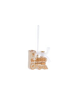 PENDENTE DARLING TRENO BEIGE 7X6CM RESINA