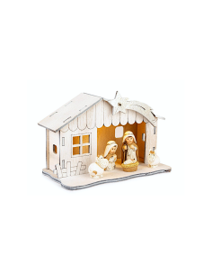NATIVITA'JANE 5 FIGURE RESINA/LEGNO 15X8X10CM