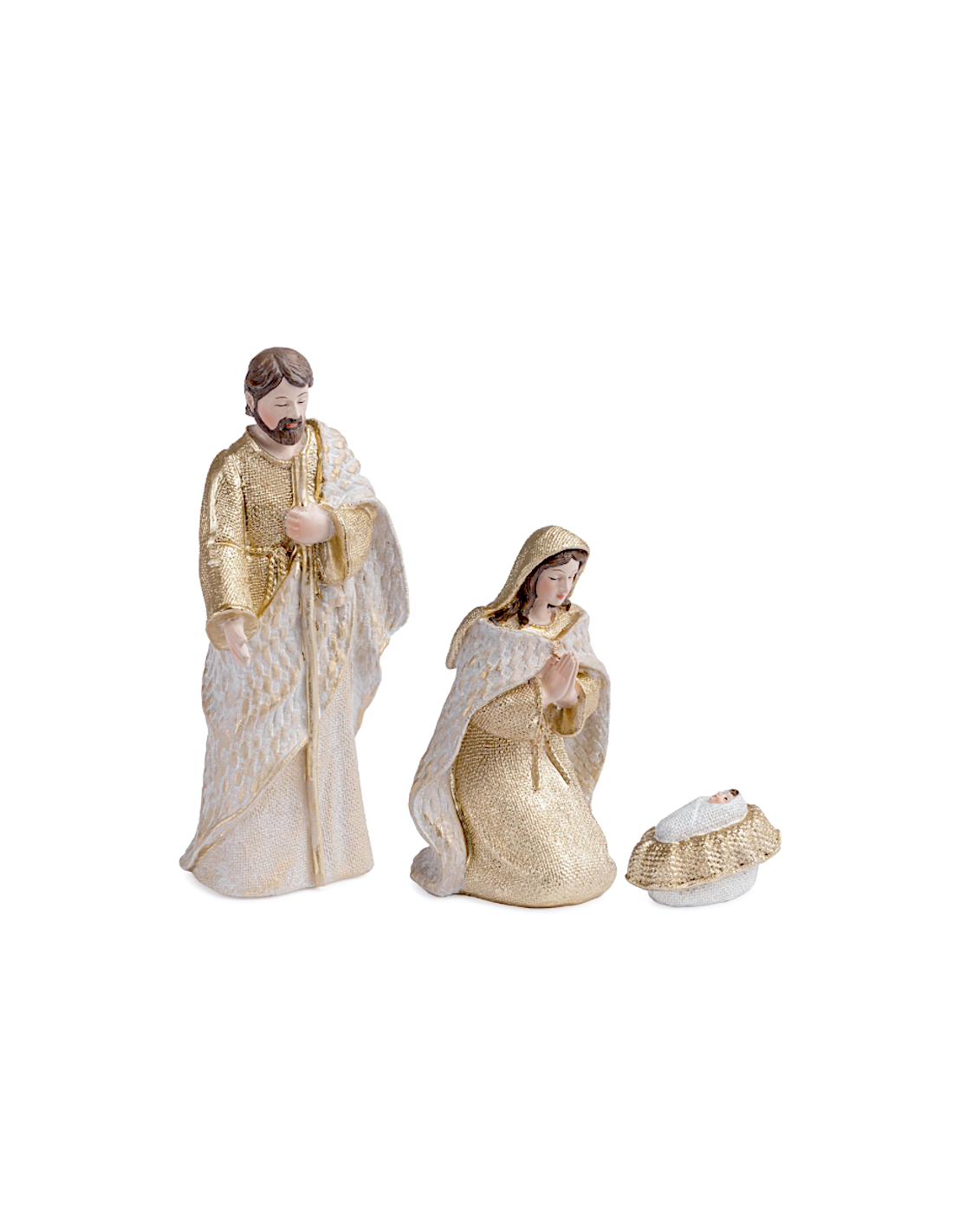 NATIVITA'BERYL 3 FIGURE ORO H17,5CM RESINA