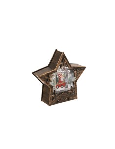 ecorazione stella di Natale 15x14cm assortita con luce LED - La magia di Natale illumina la tua casa
